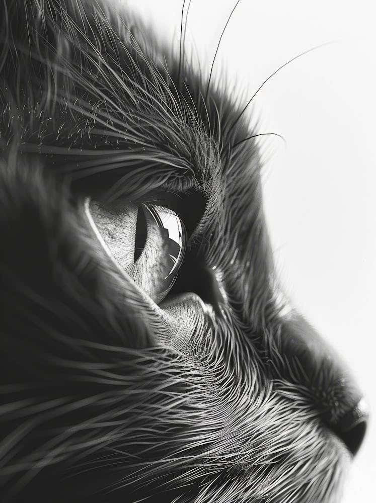 Black And White Cat Portrait 1