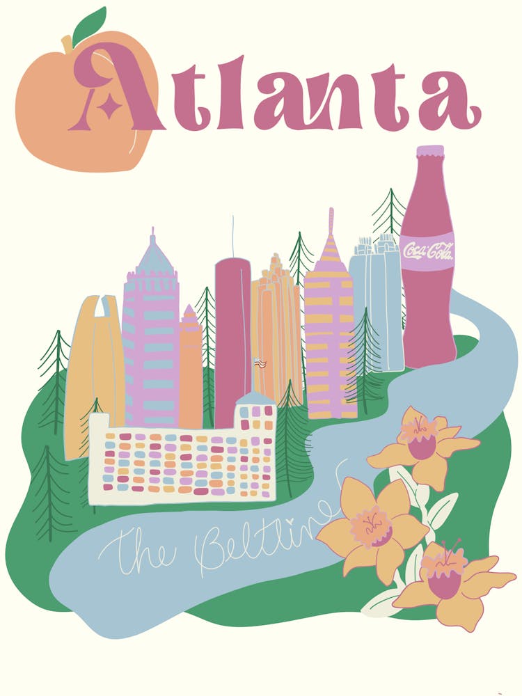 Iconic Atlanta inspired wall art