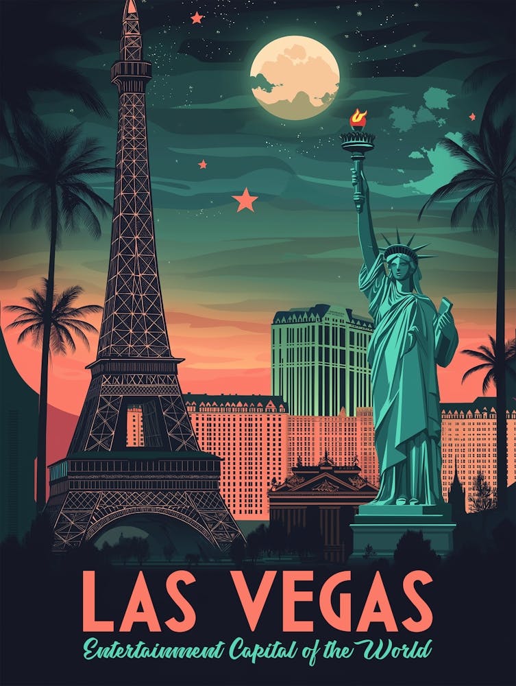 Las Vegas Nevada - Vintage Cityscape