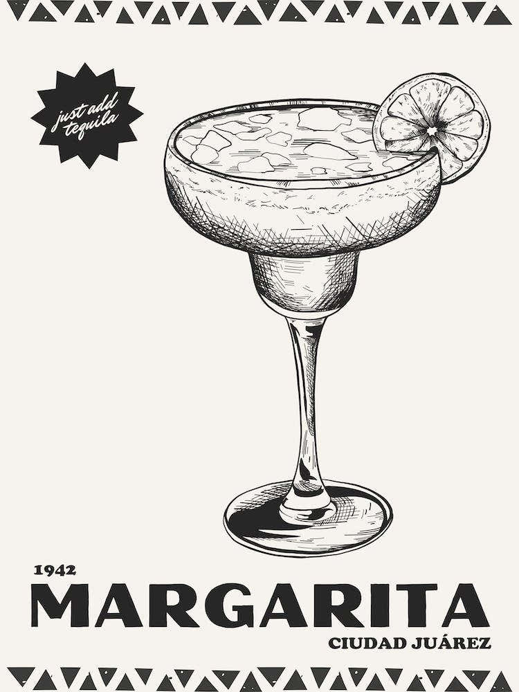 Black And White Retro Margarita