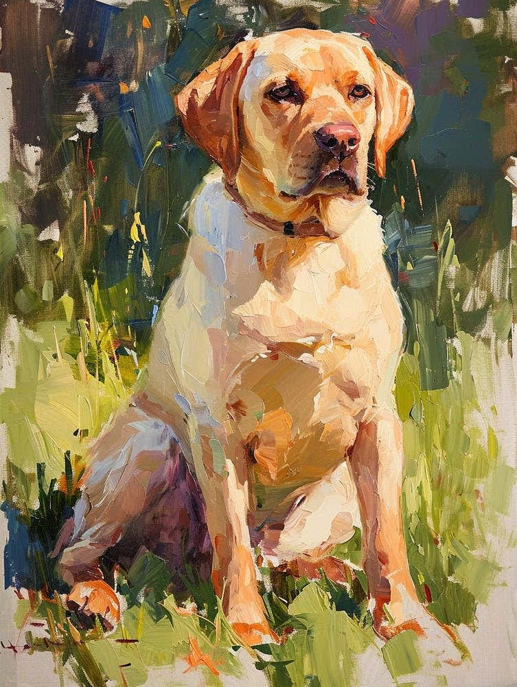 Labrador Retriever Acrylic Painting 4
