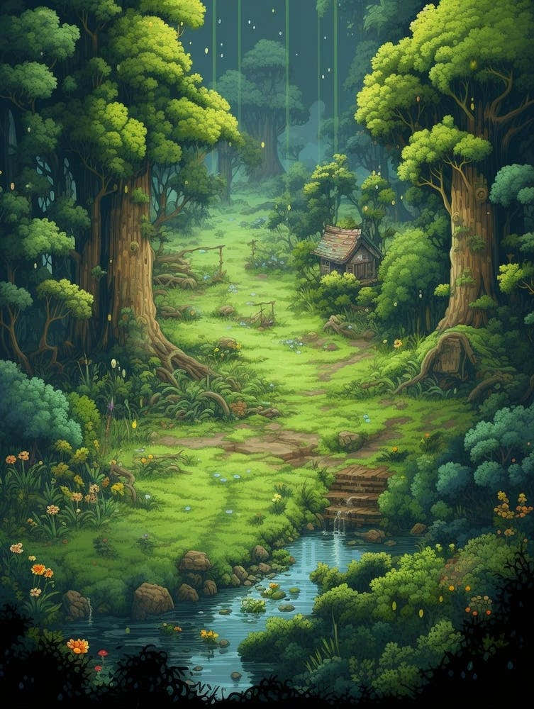 Iwokrama Forest Reserve Pixel Art 1