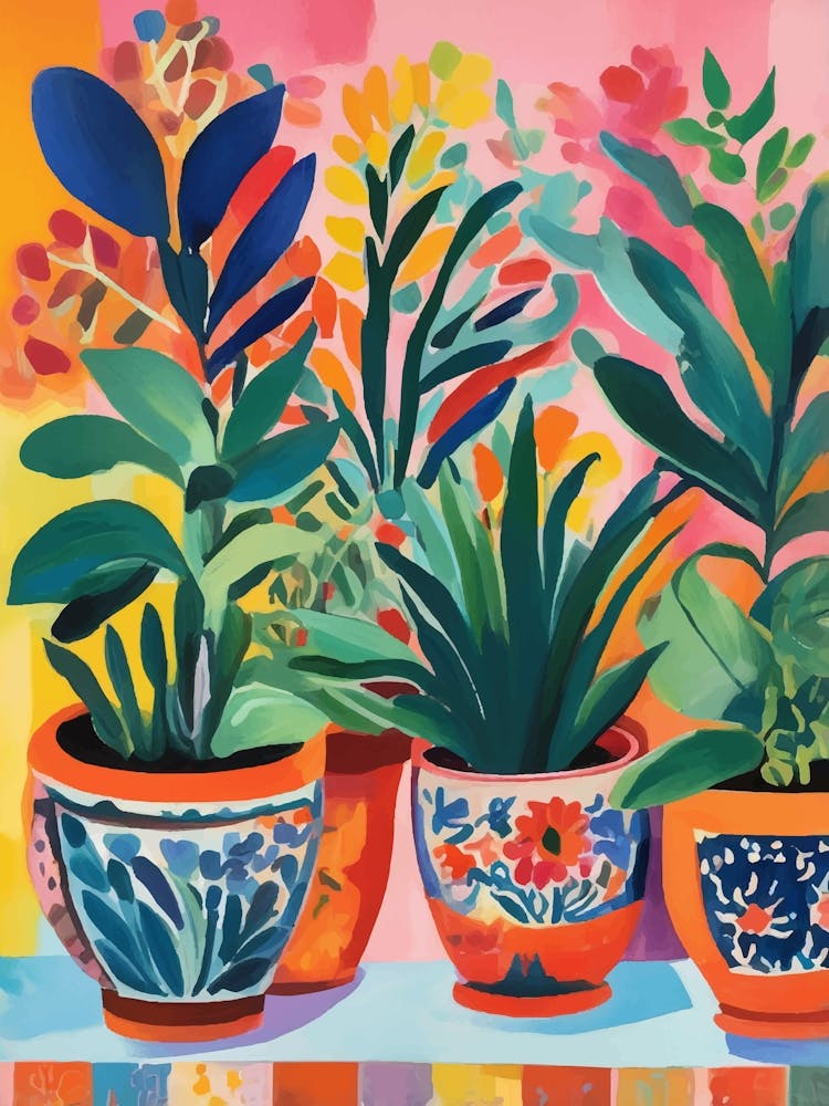 Colorful Botanical Potted Plants
