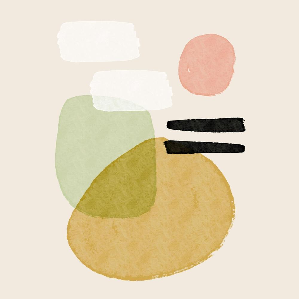 Abstract Brushstrokes, Mustard Yellow And Black Strokes Square