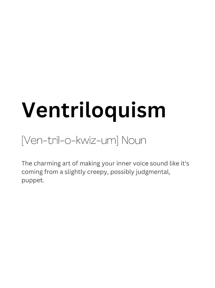 Ventriloquism Definition Meaning
