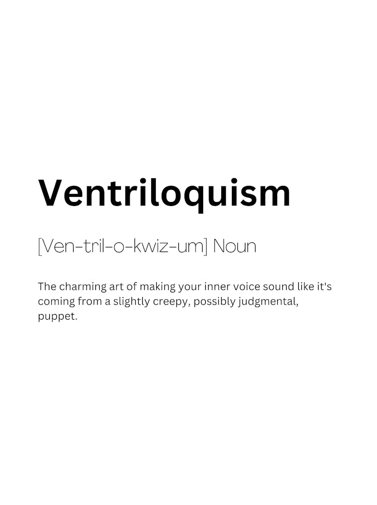 Ventriloquism Definition Meaning