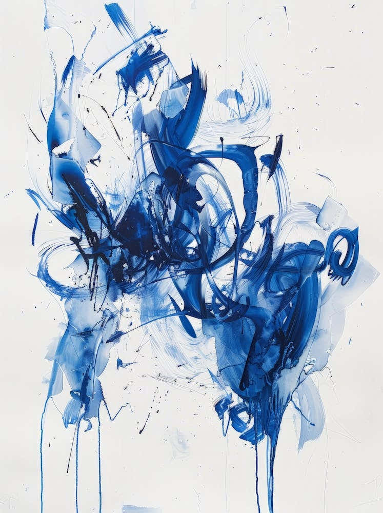 Abstract Blue Painting 5
