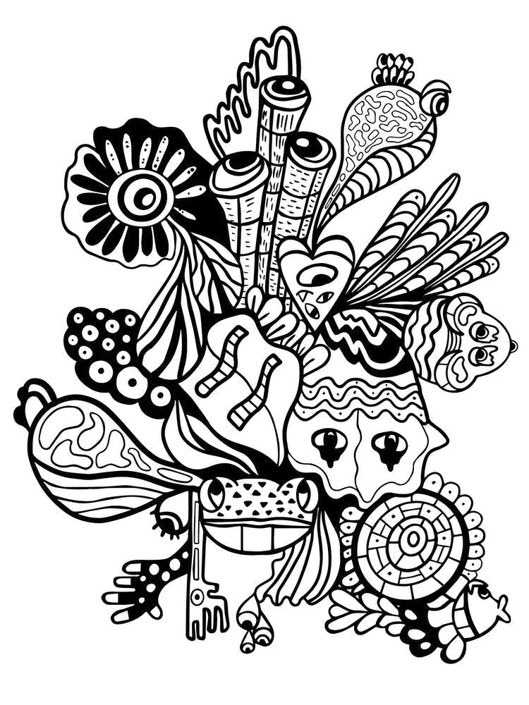 Doodles Coloring Page