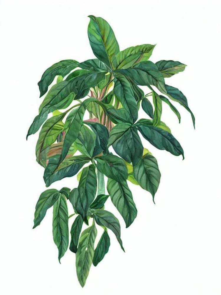 Golden Lotus Banana (Musella Lasiocarpa) Watercolor