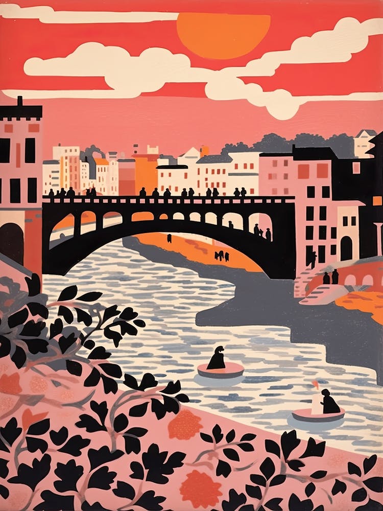 Ponte Sant Angelo, Rome Italy Colourful 4