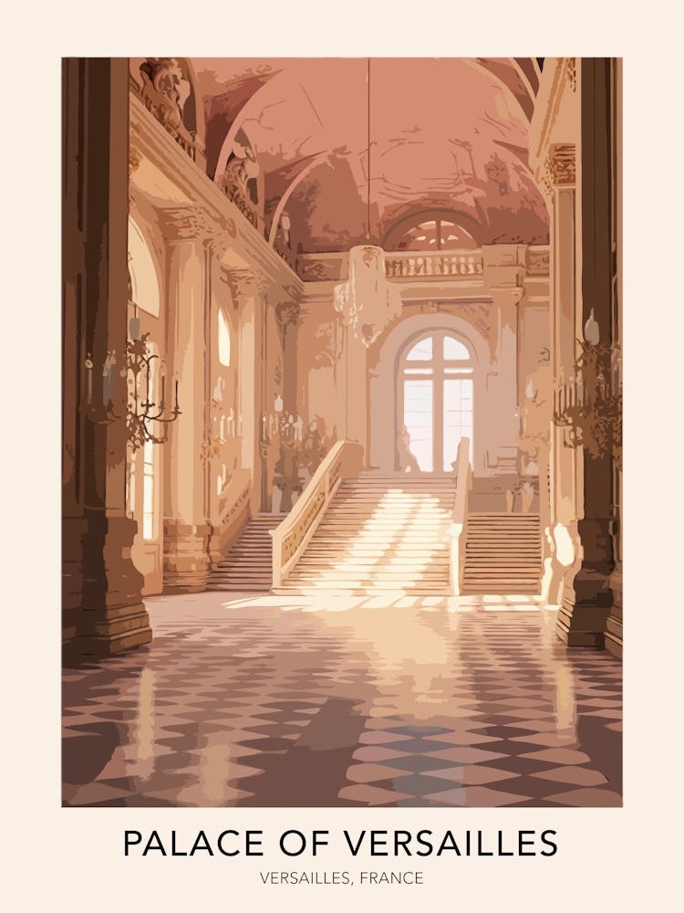 Palace Of Versailles Versailles France 3 Travel Poster
