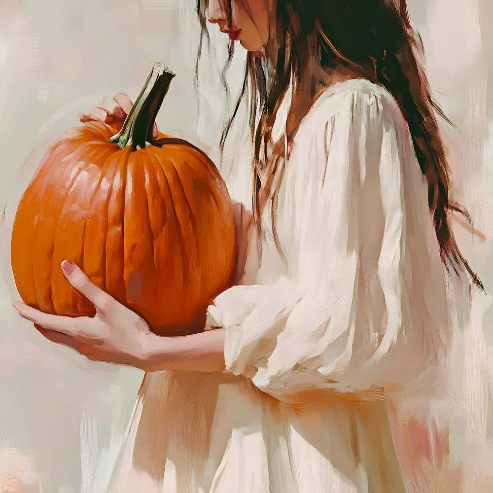 Girl With Pumpkin
