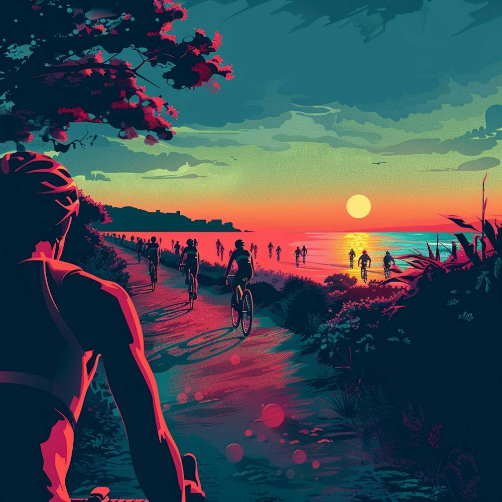 A Triathlon Event Lofi Illustration 1718702054 2