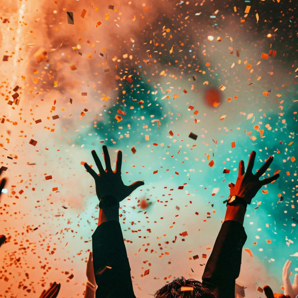 Confetti In The Air Holi Festival India