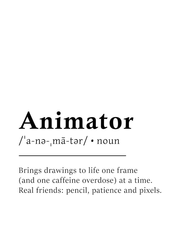 Animator Definition Poster - Dictionary
