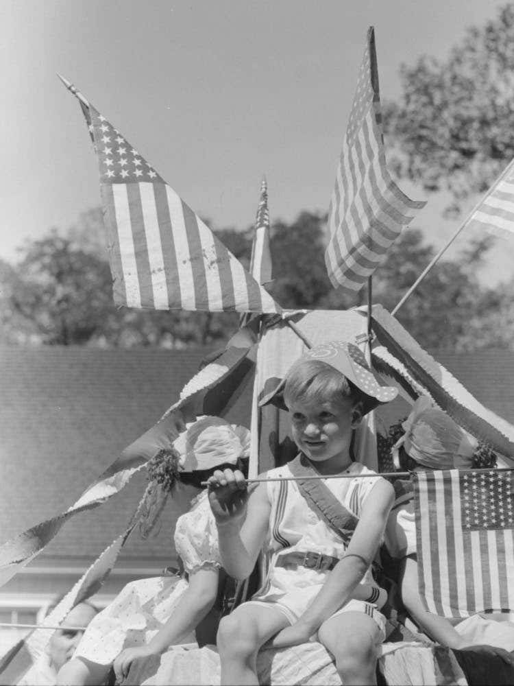 Untitled Photo, Possibly Related To Children On Float In Fourth Of July Parade Vale, Oregon By Russell Lee