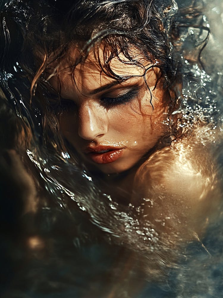 Underwater Portrait Of A Woman