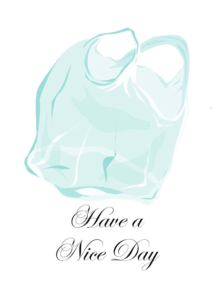 Have A Nice Day Plastic Bag Kitchen