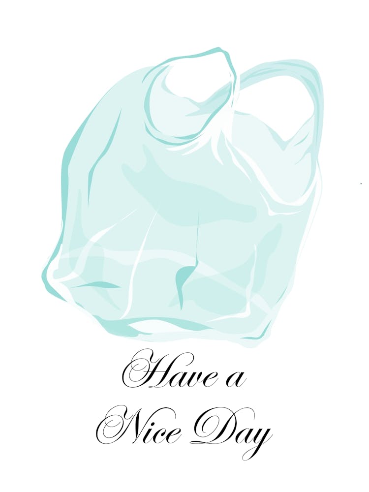 Have A Nice Day Plastic Bag Kitchen