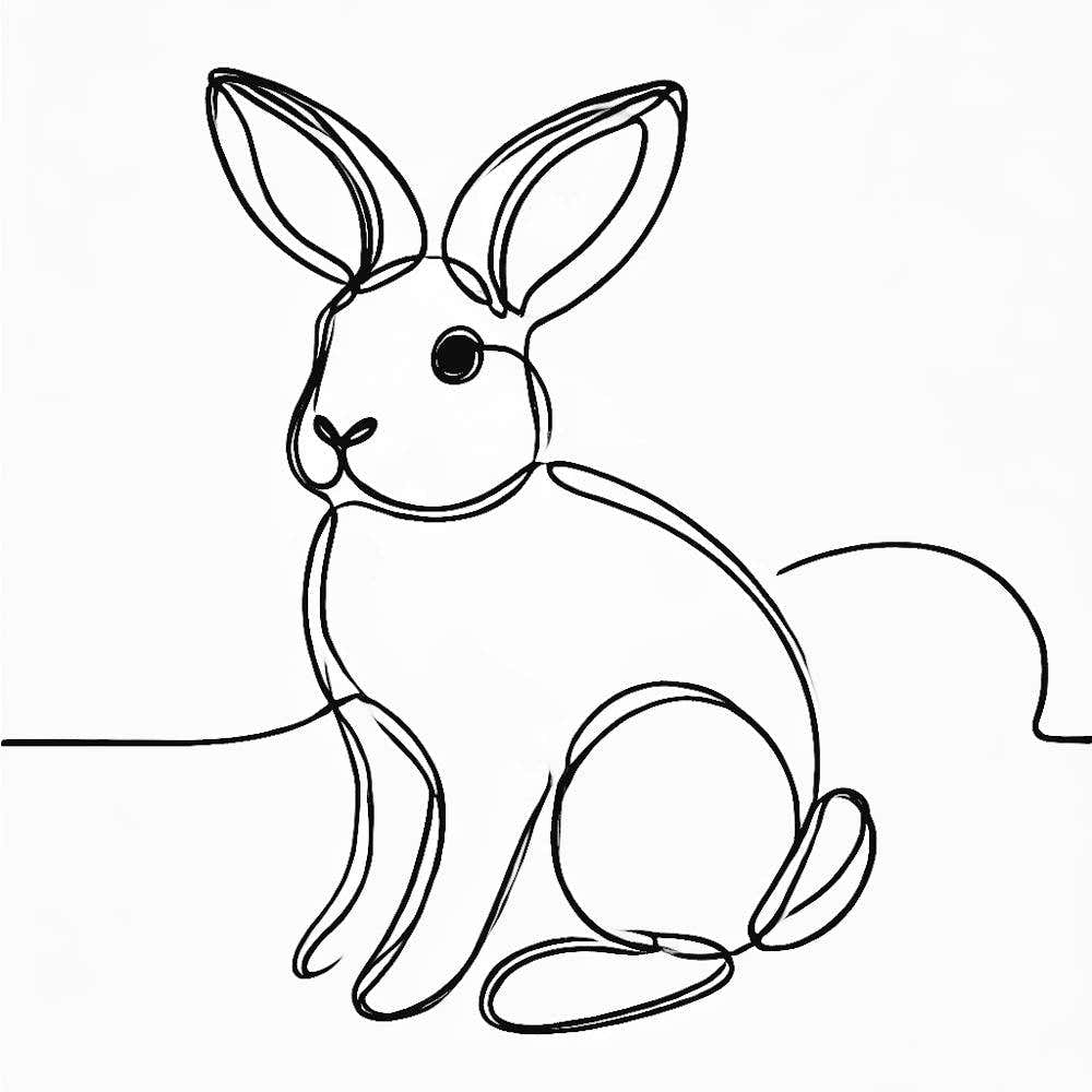 One line Rabbit