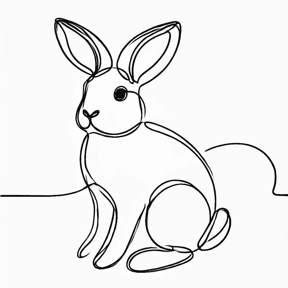 One line Rabbit