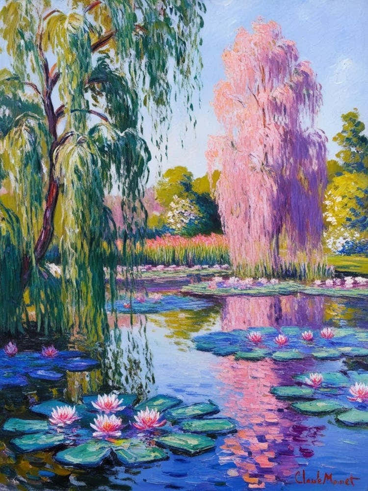 Water Lily Pond Inspired By Claude Monet 1
