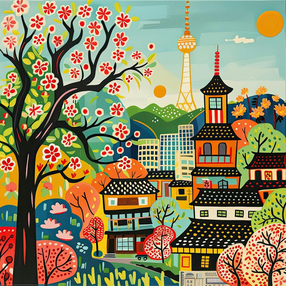 Kids Travel Illustration Tokyo 1