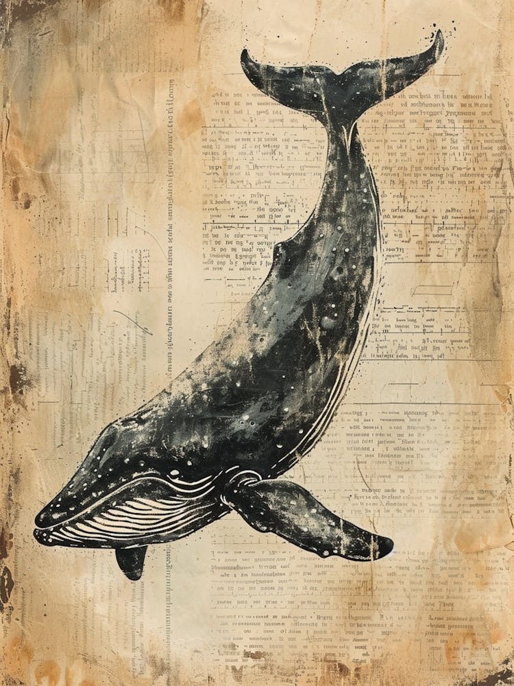 Kitsch Retro Whale Collage 2
