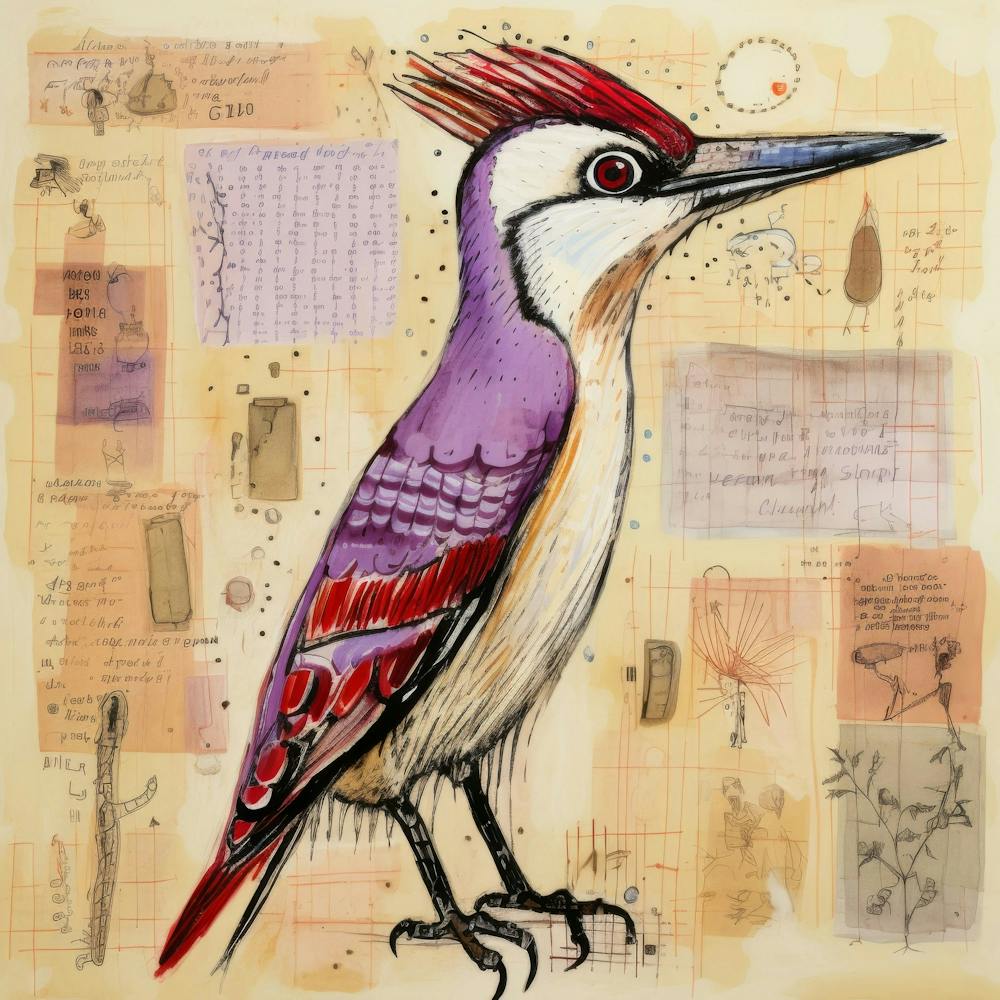 Abstract Woodpecker 1