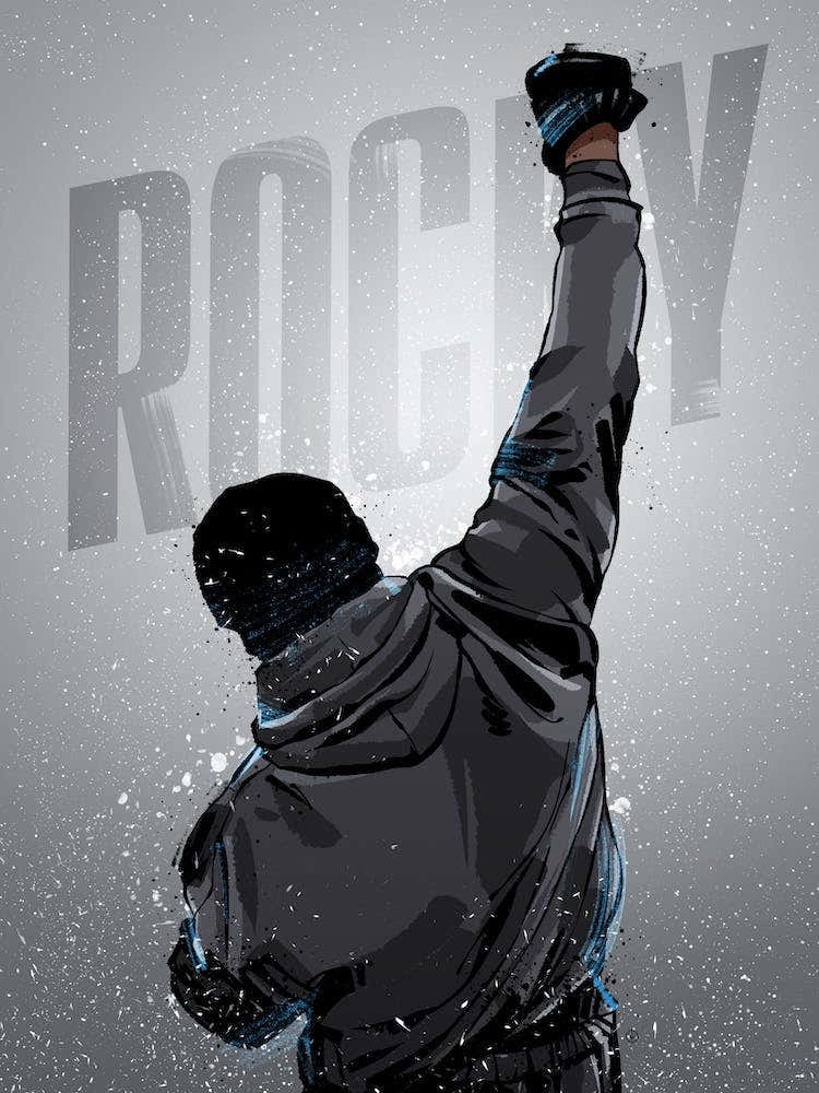 Rocky Win with Text