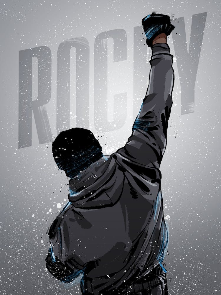 Rocky Win with Text