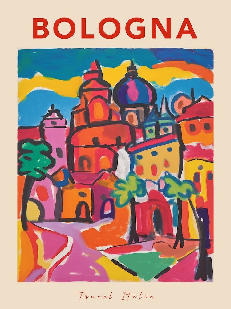 Bologna Italia Travel Poster