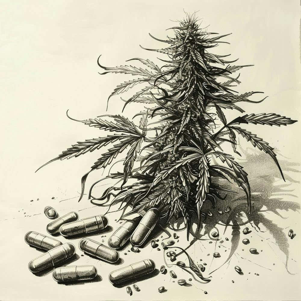 Marijuana Plant And Pills