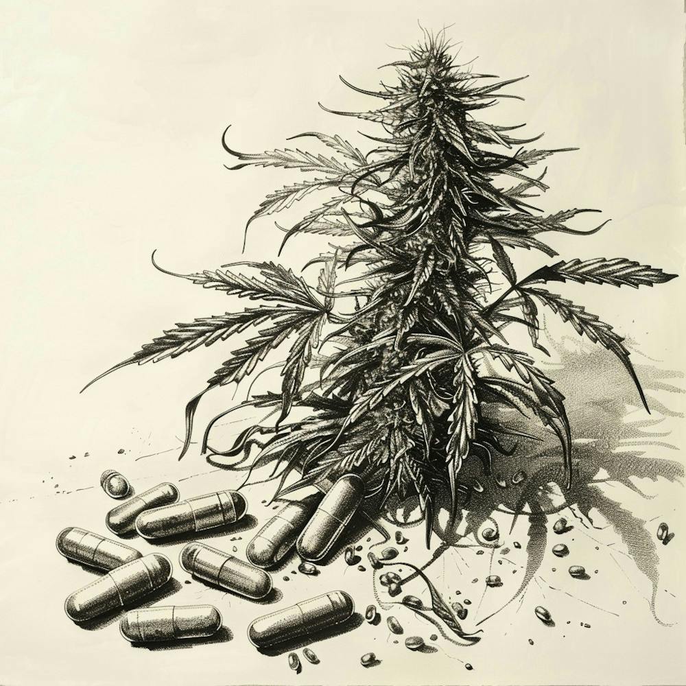 Marijuana Plant And Pills