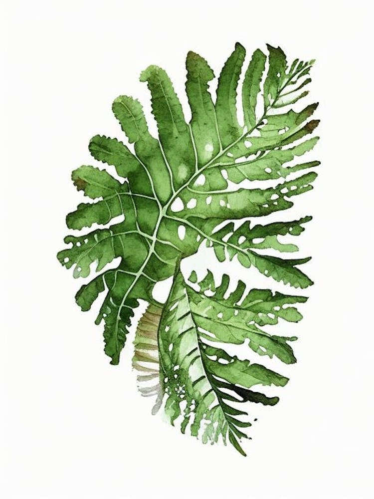 Leatherleaf Fern 3 Watercolour