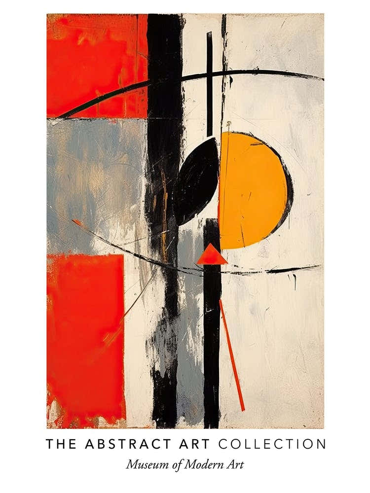 Orange Tones Abstract Painting 1 Exhibition Poster