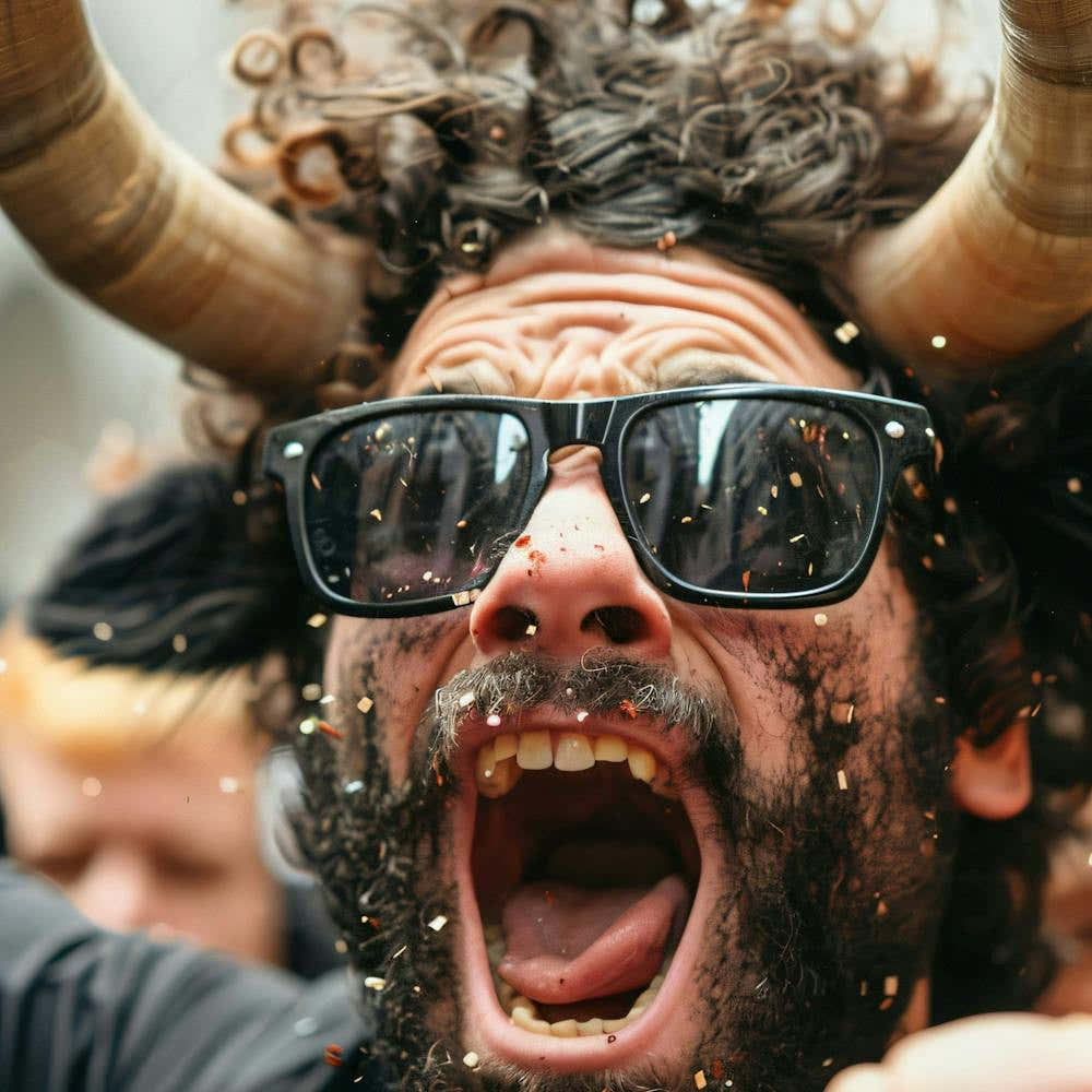 Bullfighter With Horns