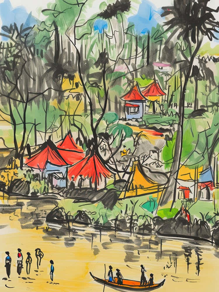 Dhaka, Dreamy Storybook Illustration 4