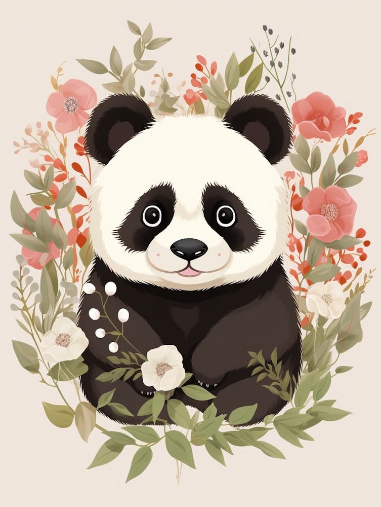Baby Animal Illustration  Panda 1