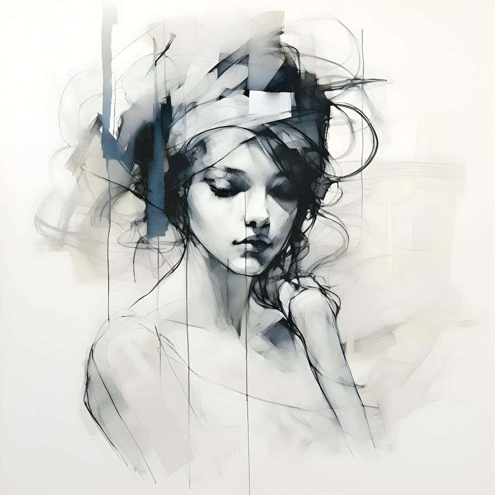 Modern Elegance: Nordic-Inspired Etching Art