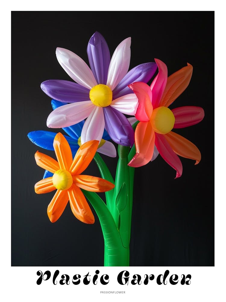 Bright Inflatable Flowers Poster Passionflower 1