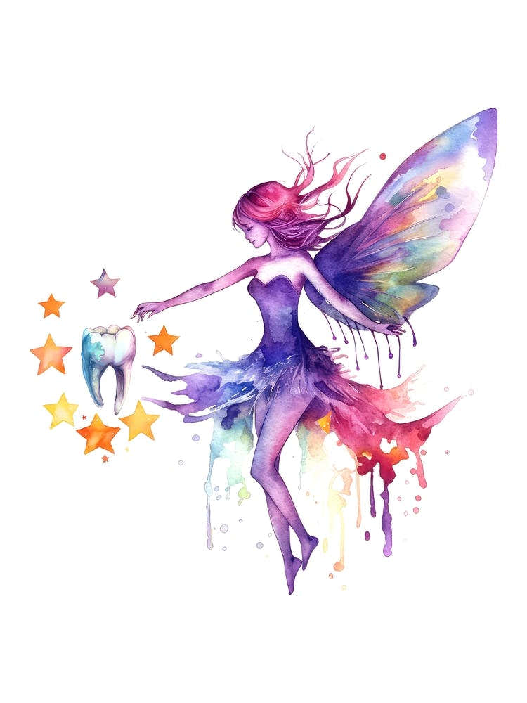 Fairy Tooth Watercolor 1