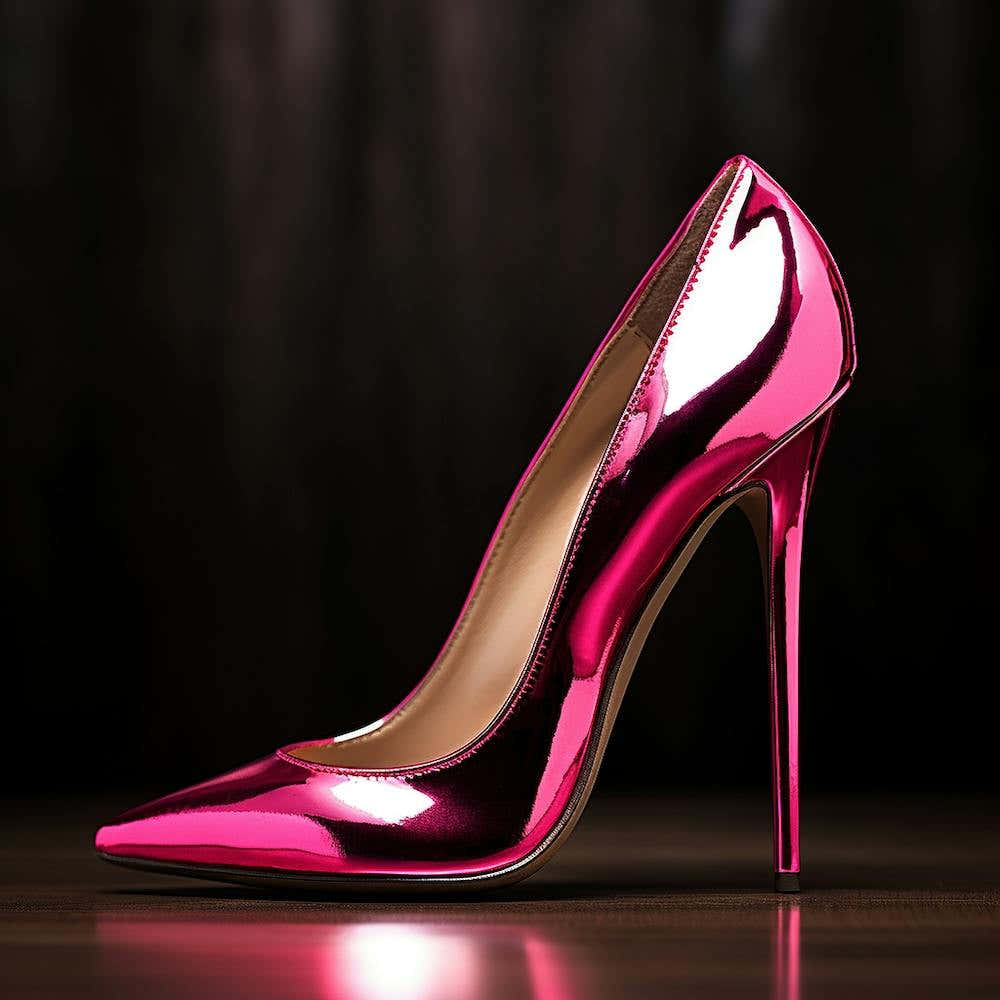 Barbie Pink Metallic Stiletto