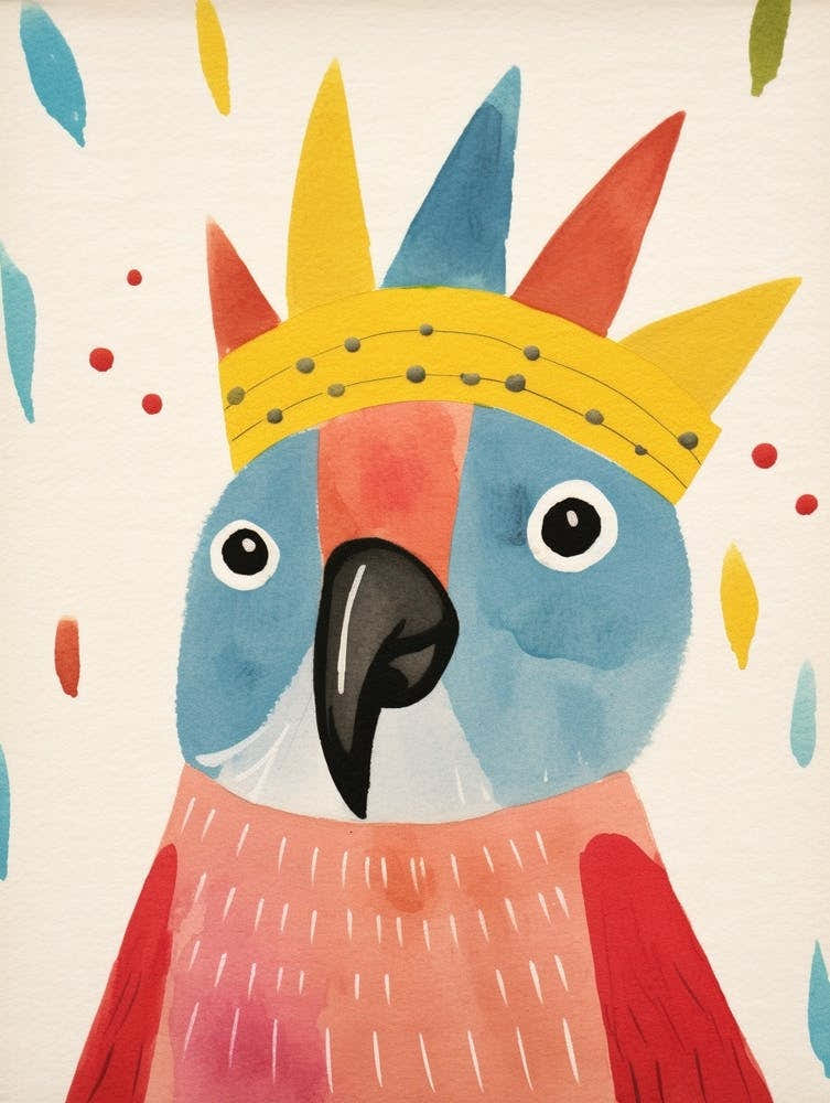 Little Macaw 2 Wearing A Crown