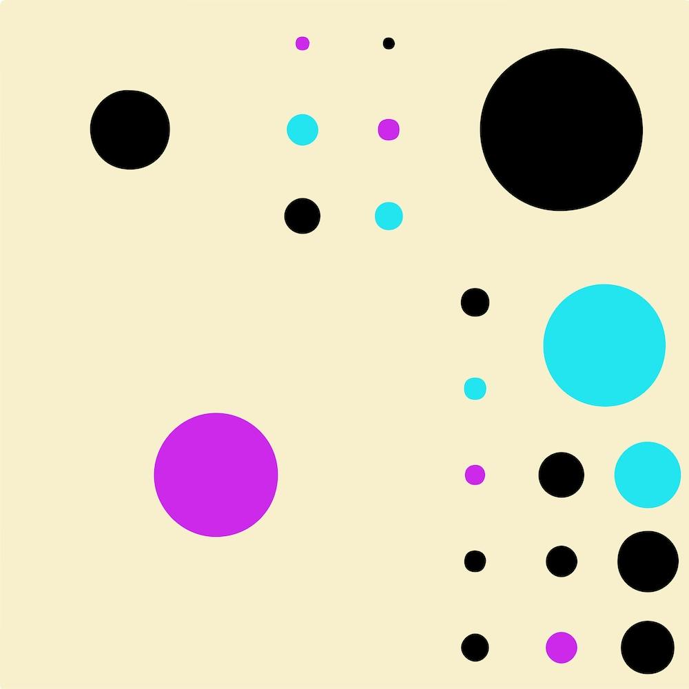 Yayay Dots Purple Mix Square