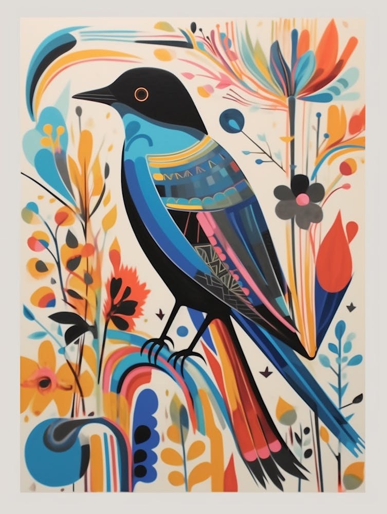 Colourful Scandi Bird Chimney Swift 3