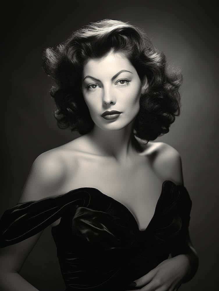 Black And White Photograph Of Ava Gardner 1