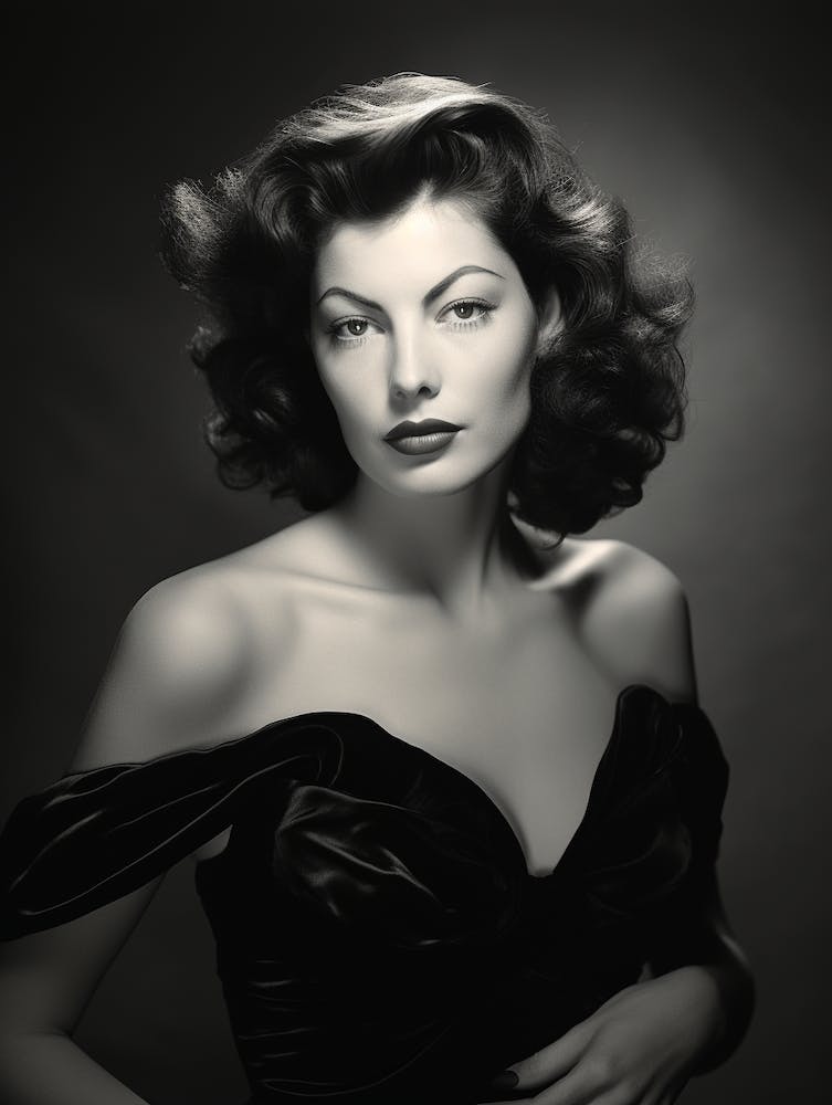 Black And White Photograph Of Ava Gardner 1