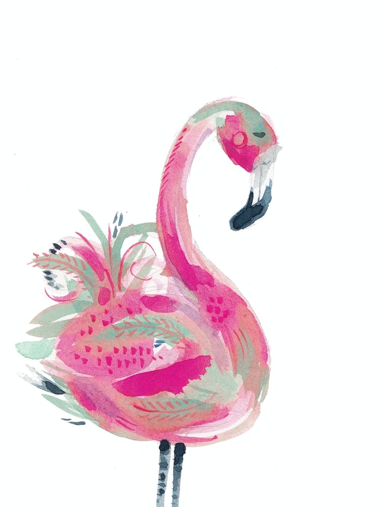 Flamingo In Watercolour