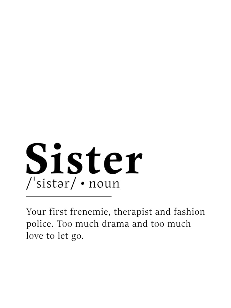 Sister Definition Poster - Dictionary 1